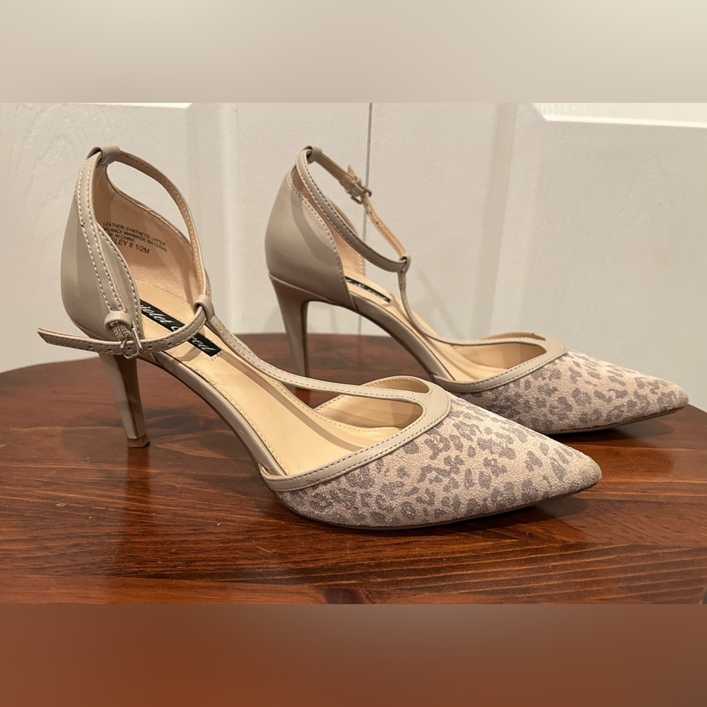 Leopard Print T-Strap Heels